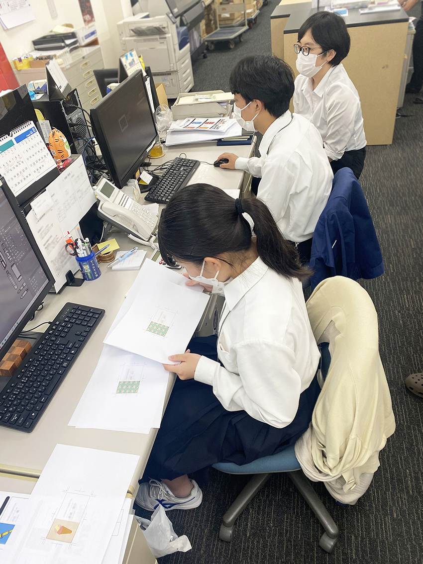 職業体験の様子